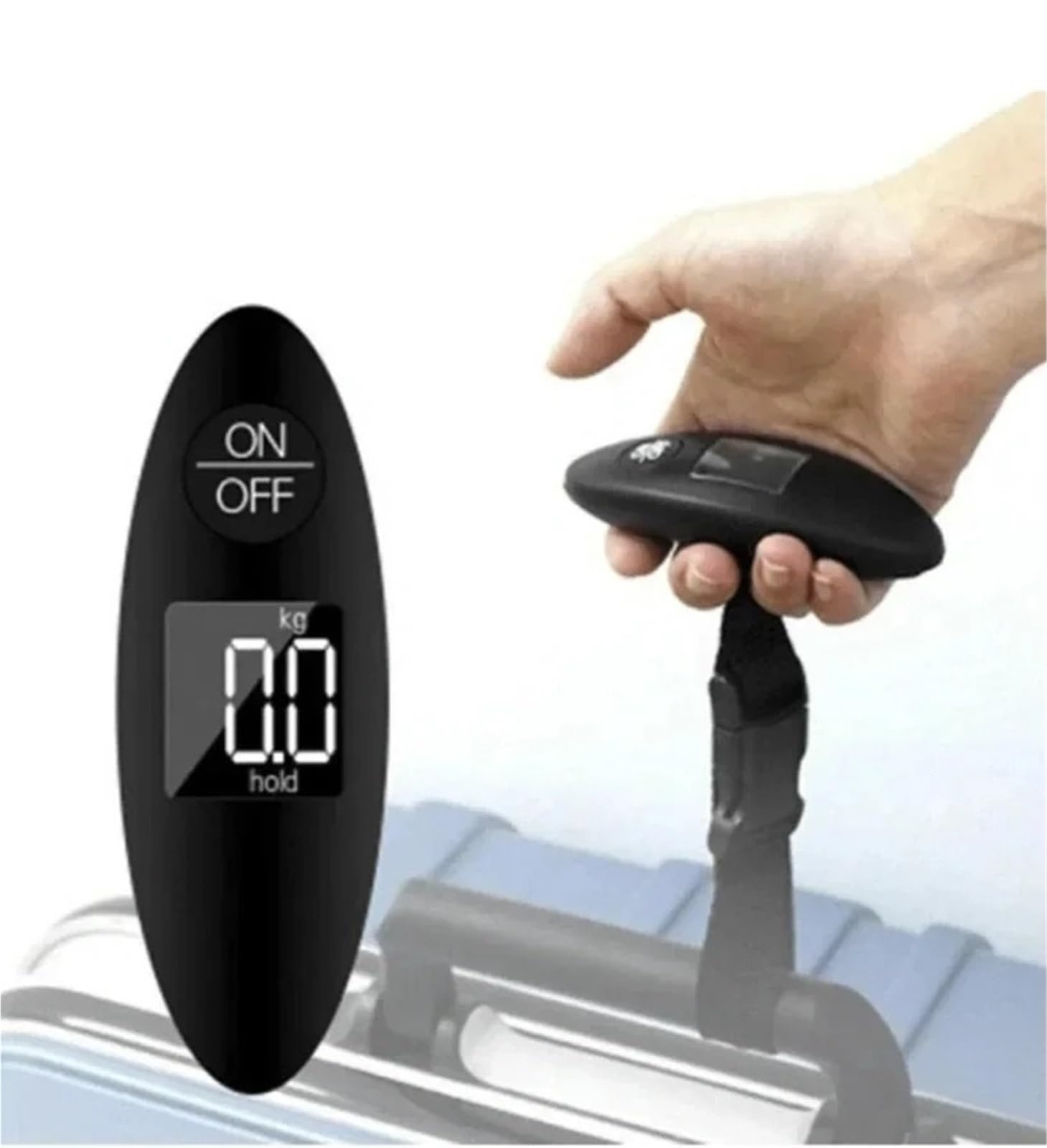 Bilancia per bagagli, Bilancia portatile da 5 pezzi, 40 kg/10 g, ad alta precisione, digitale, con cintura di sospensione, LCD, elettronica for bagagli,per valigia da viaggio