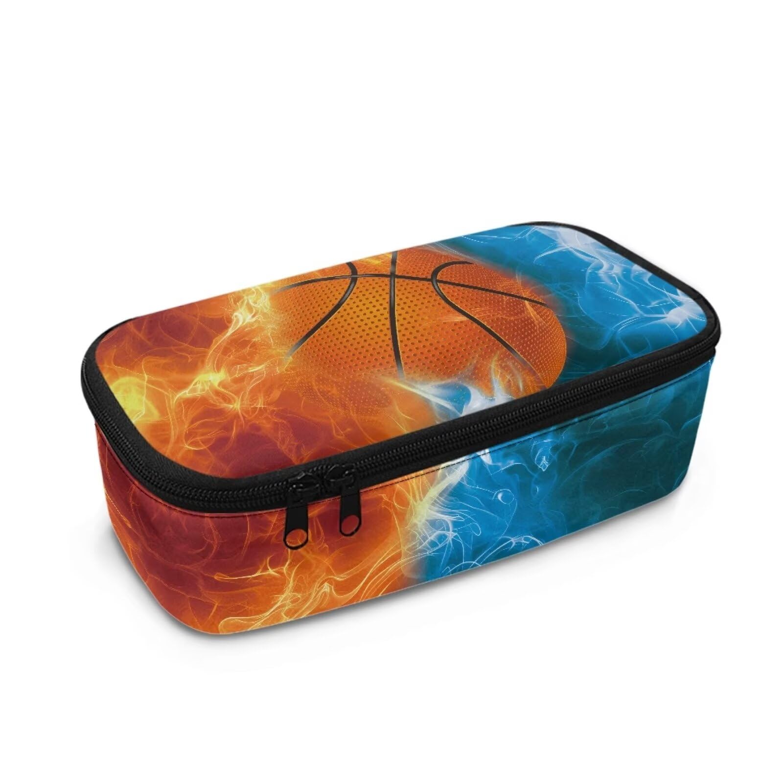 COEQINE Pencil Box for Boys Basketball Pattern Pencil Case for Kids Ages 8-12 Boys Large Capacity Stationery Storage and Organizer School Supplies for Teen and Adult Girls — image 1