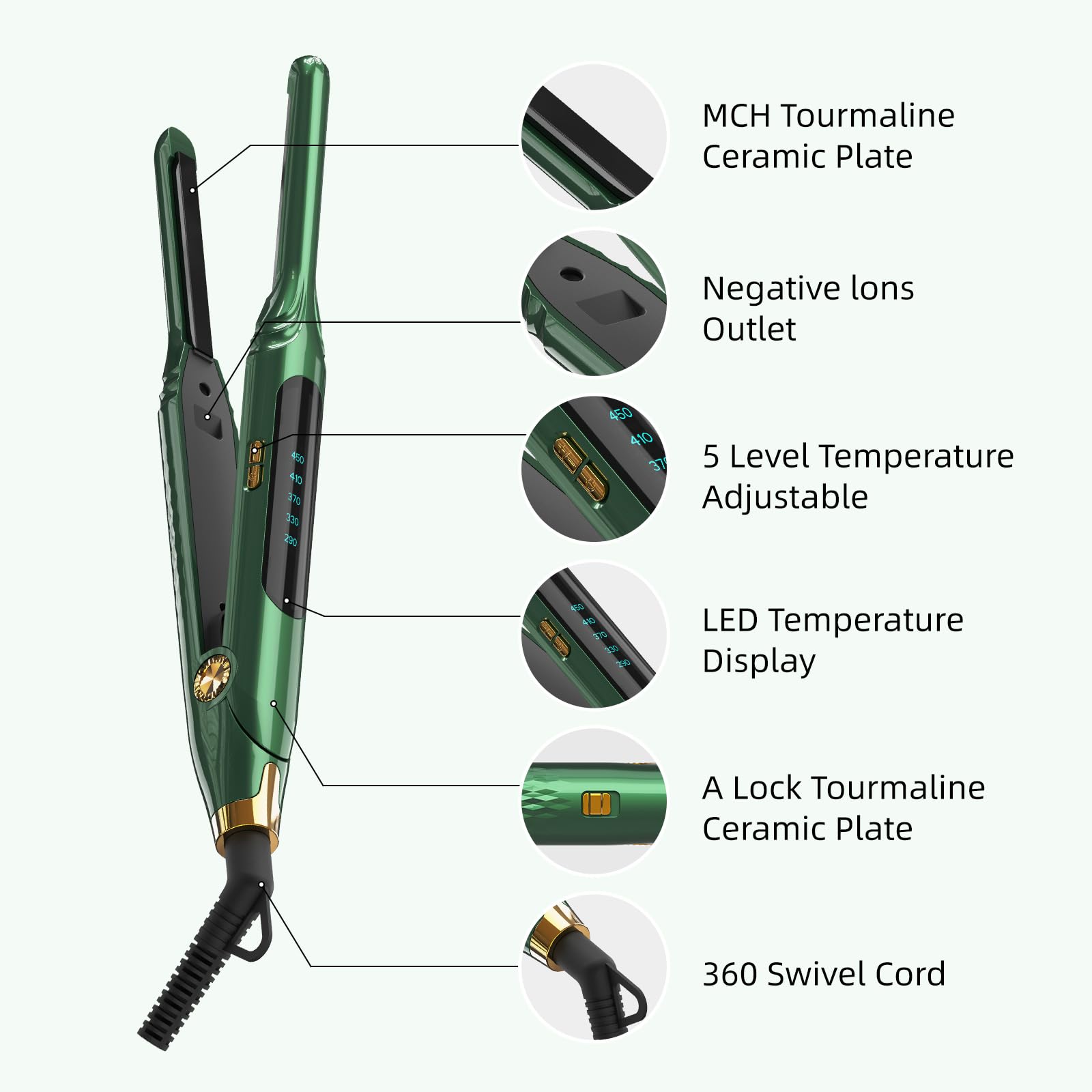Amazon.com : Mvxitanny Small Flat Irons for Short Hair, 15s Ultra