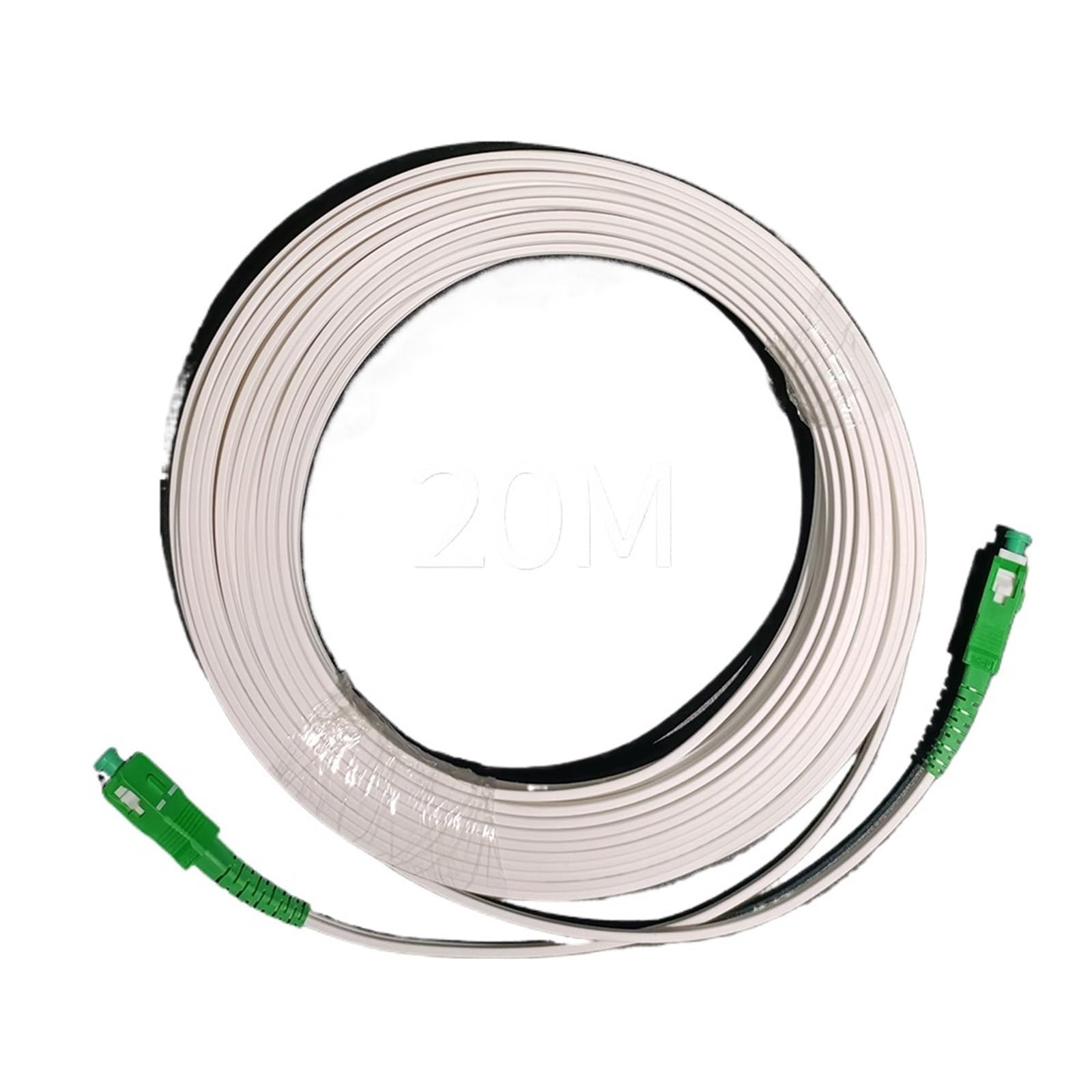 Cable FTTH de 20M/30M SC/APC-SC/APC G657A2 Cables de conexión de fibra óptica Cable de extensión de fibra óptica monomodo Puente de fibra óptica(20M Drop Cable)