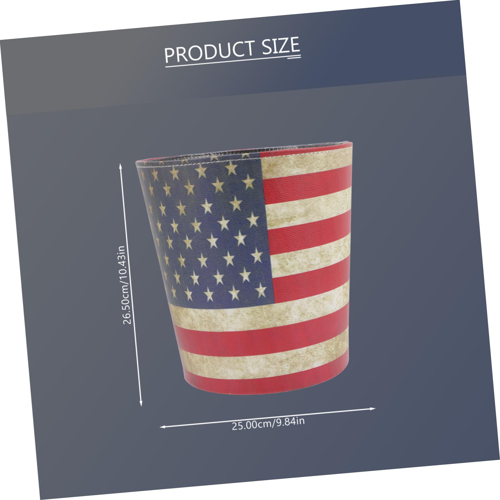 INOOMP Cestino per Rifiuti in Stile Retrò Secchio Carta Straccia in Pelle Pu Resistente, Contenitore Portaoggetti Multifunzione da Ufficio e Casa senza Coperchio, Design Spesso
