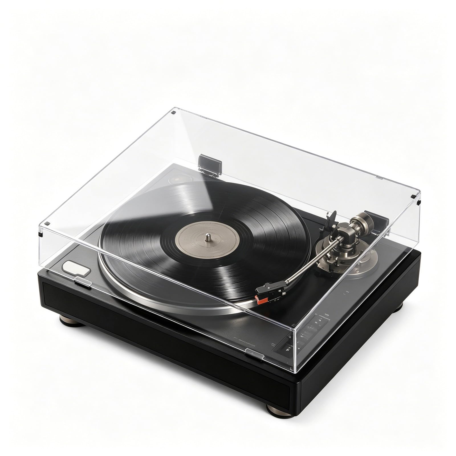 TOYANDONA Cubierta Protectora de Polvo para Tocadiscos de Acrílico Transparente, Desmontable y Cuadrada, Diseño Minimalista para Tocadiscos y Giradiscos Estéreo