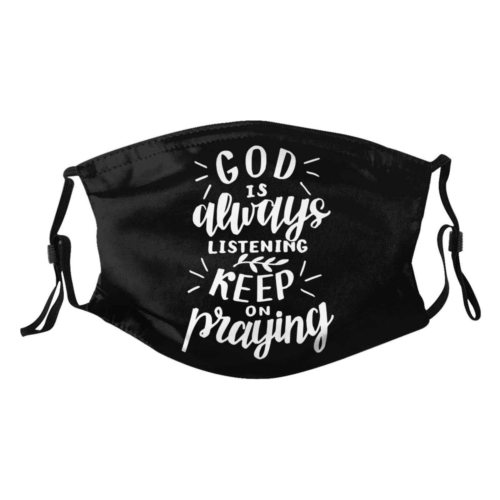 Details About Always Blessed Christian Religious Inspirational Face Mask Washable Reusable Adults Breathable with 2 Filters Black