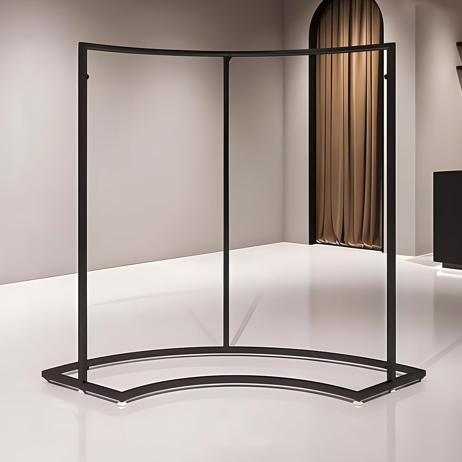 Organizador curvado para colgar ropa con acabado premium de hierro reforzado