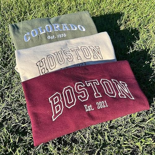 NAZENTI Custom Embroidered Sweatshirt and Hoodie, Personalized Sweatshirts with Custom Text on Sleeve, Gift for Christmas4