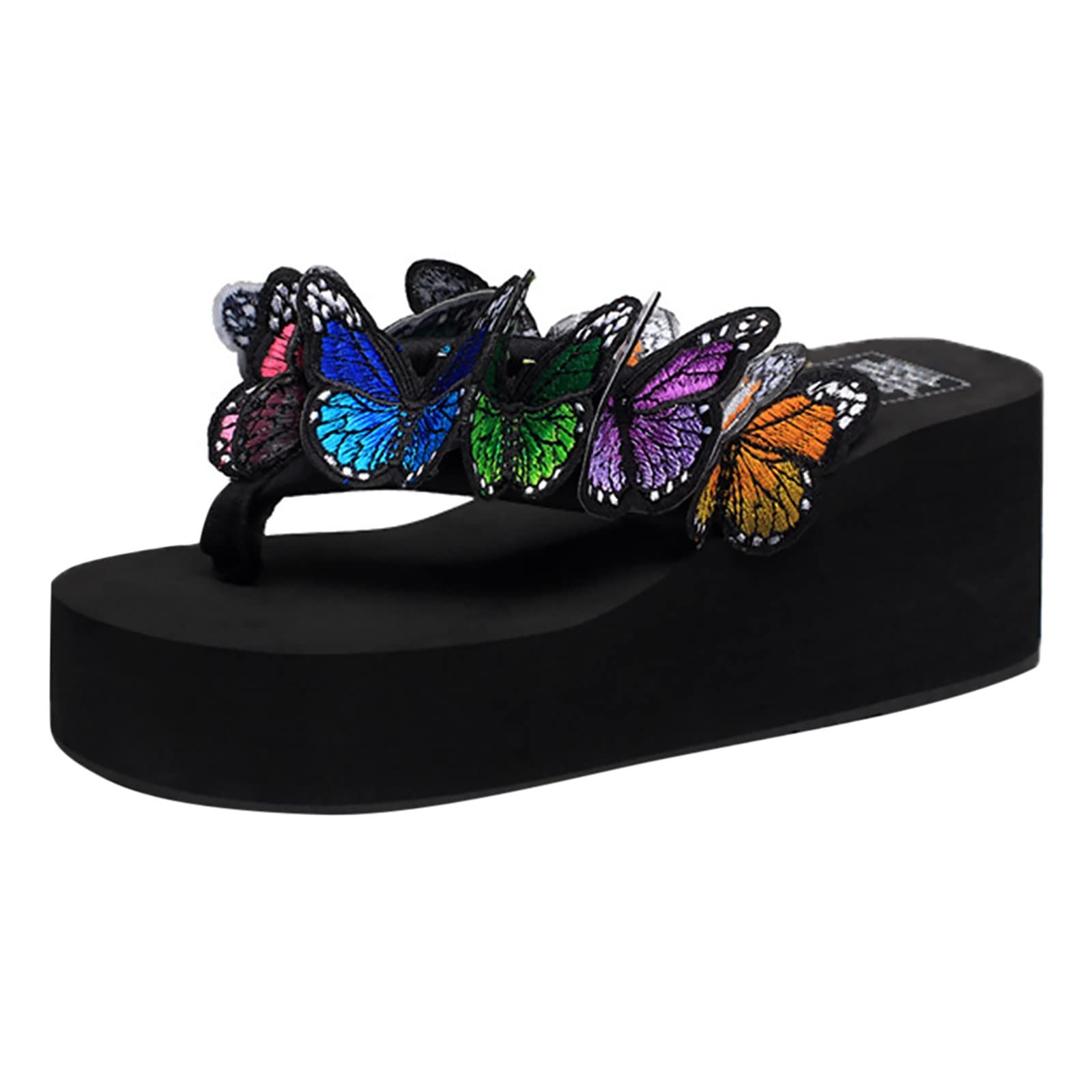 Women Miami Toe Loop Sandal Girls Butterfly Flops Sandals Slippers Beach Shoes Ladies Flip For Sliders Plantar Fasciitis Sandles Glitter Womens Size 5 Flop Walking 7 Rubber Flat Black