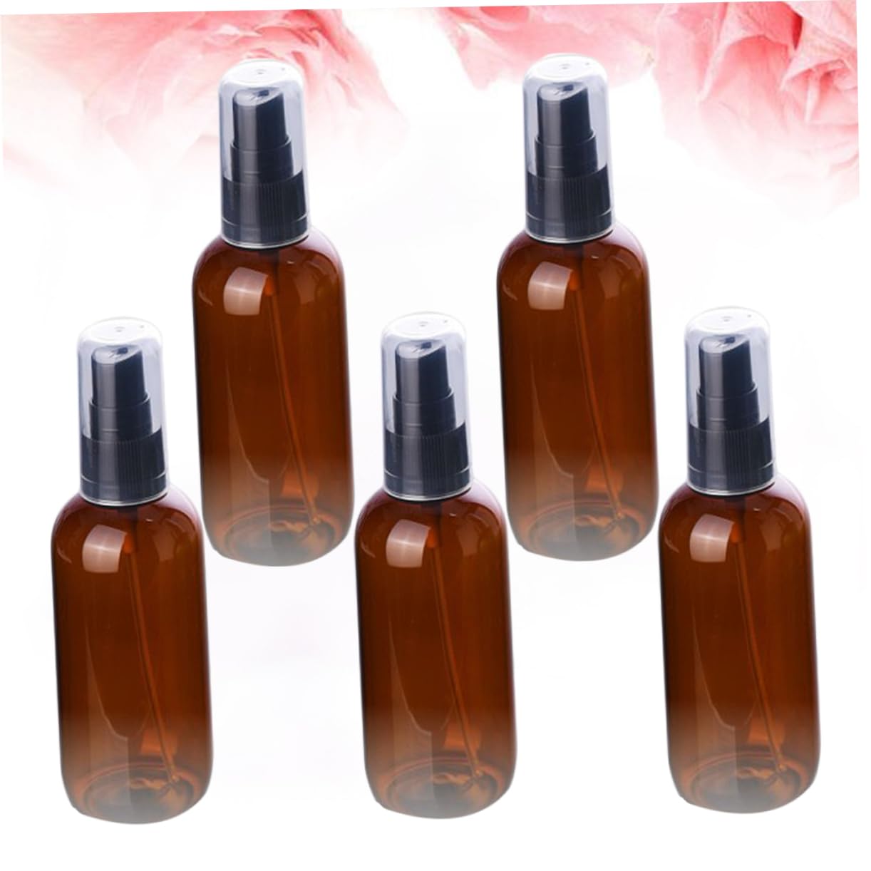 DOITOOL 15pièces Bouteilles De Spray Plastique De Flacons Vaporisateurs Rechargeables Pour Cosmétiques Et Liquides Design Compact Et Léger Pour Voyage Et Usage Quotidien Marron
