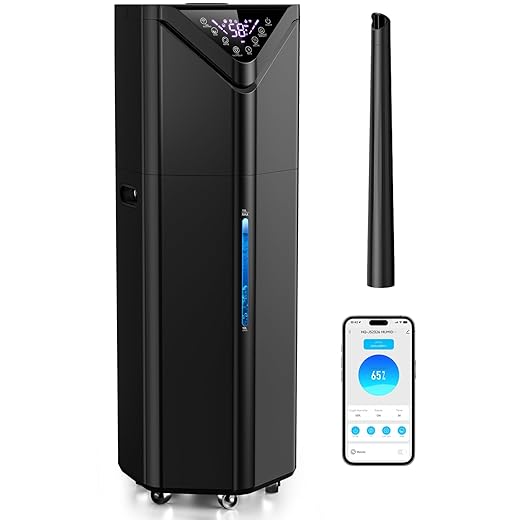 5Gal Humidifiers for Bedroom Large Room up to 2800ft², APP/Remote Control, 60H Supersized Cool Mist Humidifier with Auto 180°Mist Tube, 24H Timer, Top Fill Humidifiers for Home Office Bedroom Plants