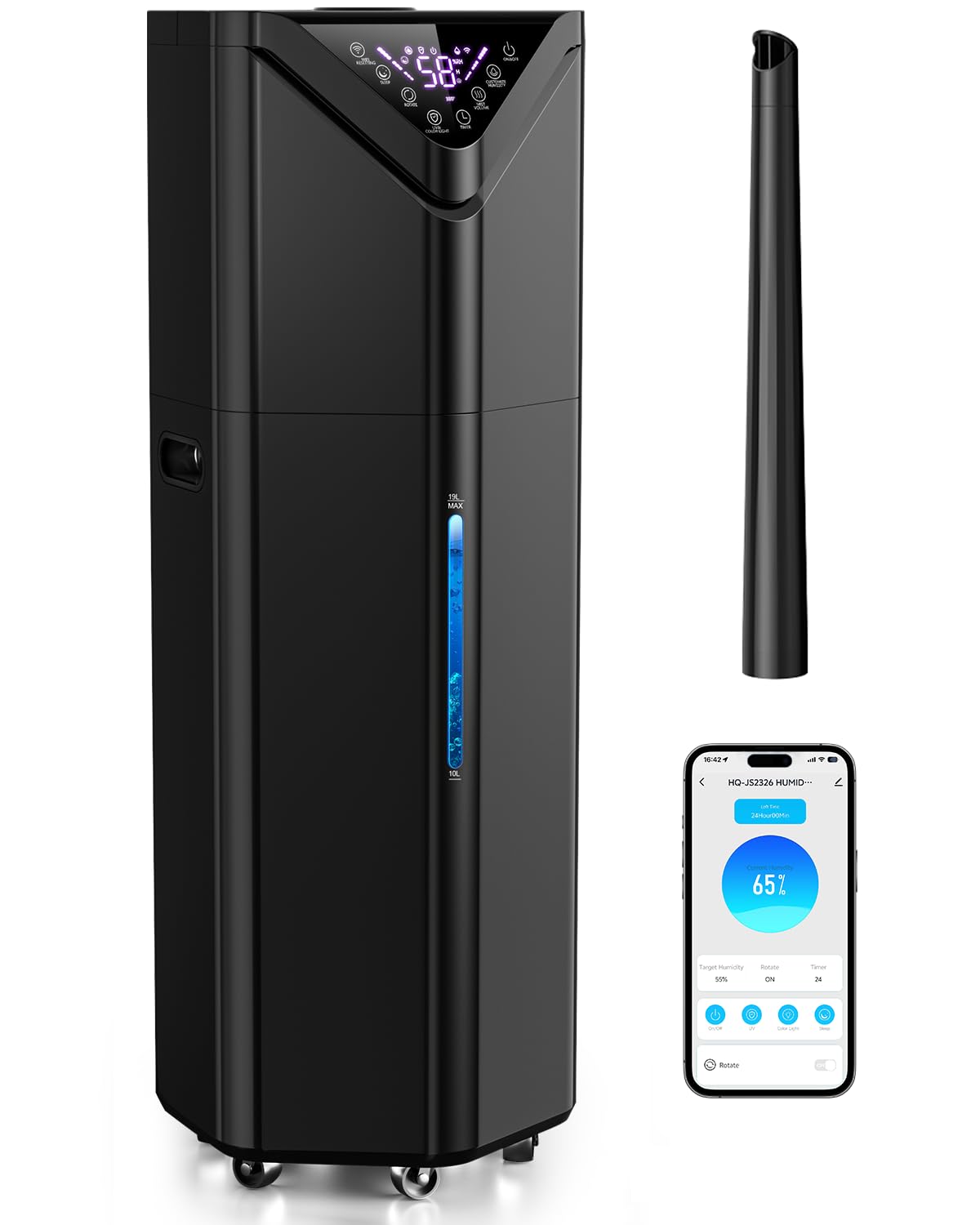 5Gal Humidifiers for Bedroom Large Room up to 2800ft², APP/Remote...