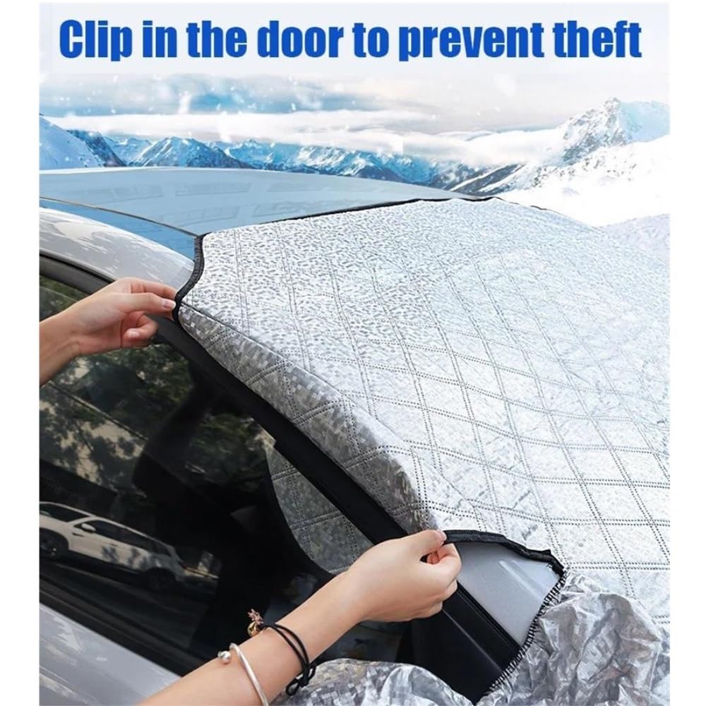 Housse de Protection pour Pare-Brise Pare-Brise De Voiture À Bord Magnétique Couverture De Neige Pare-Soleil D'extérieur Imperméable Protection Anti-Gel Et Glace Protection Pare Brise Hiver