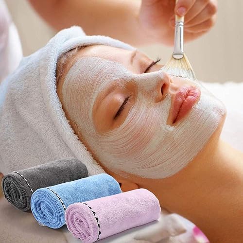 Miniatura 5 de Borogo Toalla de microfibra para el cabello para mujer, 3 piezas, toalla de secado de turbante para el baño, toalla de cabezal de ducha con botones,