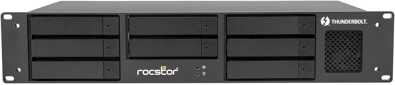 Rocstor GP37XX-01 Rocpro RT38 - No Drives - Dual Thunderbolt 3 / Mini DP - Rackmount - 8-Bay Desktop RAID 0,1,10,5,50,6,60 Storage