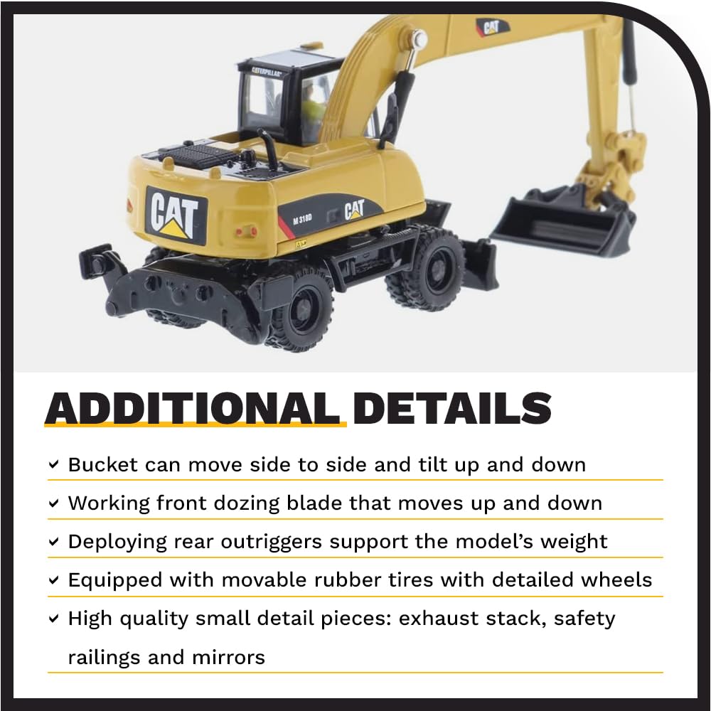 Amazon.com: Diecast Masters 1:87 Scale Caterpillar 318D Wheeled