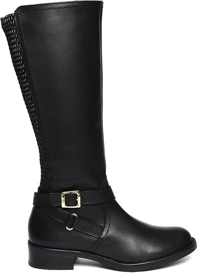 Flexi- Bota Negra de Piel Bota para Mujer Negro Talla 25.5 : Amazon.com.mx:  Deportes y Aire Libre