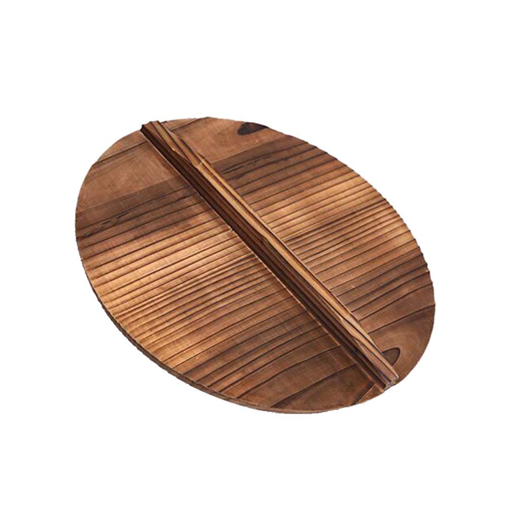 Tapa de sartenes de hierro Pantalla para salpicaduras de aceite Tapa de olla Wok de hierro fundido Tapa de madera Reemplazo de hierro Tapa de sartén profunda Herramienta de cocin