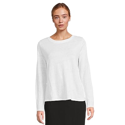 Eileen Fisher Crew Neck Long Sleeve T Shirts Women