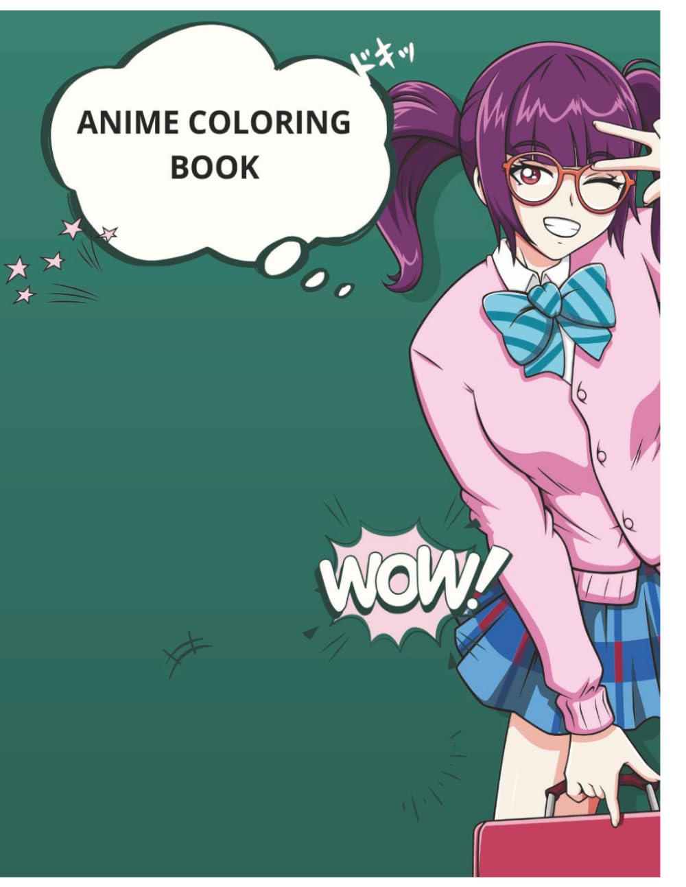 Anime Girl Coloring Book for Teens and Adults: 42 Cute, Beautiful & Relaxing Anime-Style Illustrations (Coloring book for adults and teens)