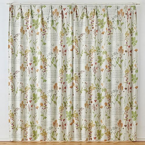 スミノエ(Suminoe) セミオーダーカーテン ドレープ アイボリー 幅165cm ×丈205cm 遮光3級 プー フロムフレンズ M1211