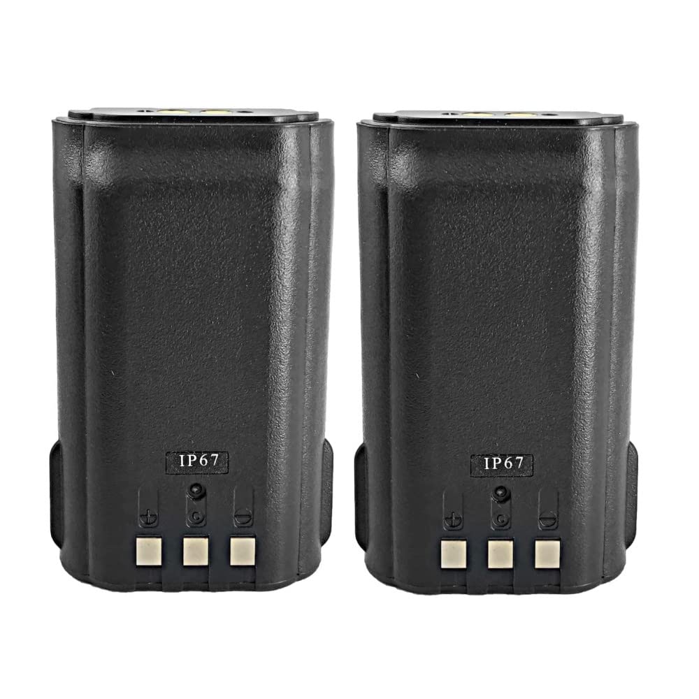 2 Pack BP-232H BP-232 BP-232N BP-232WP 7.4V 2600mAh Li-ion Battery Pack Replacement for IC-A14 A14S IC-F14 IC-F4163 IC-F3230 IC-F4230 IC-F16 IC-F24 IC-F26 IC-F33 IC-F43 Portable Radio