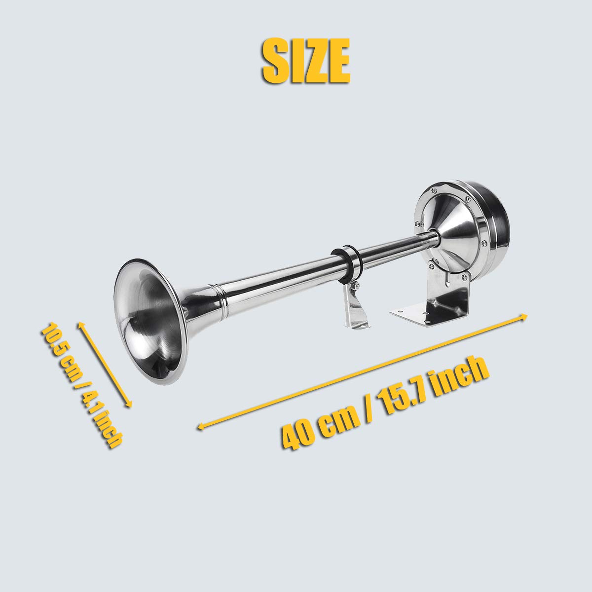 Bocina Coche,Claxon Coche 32 8DB Cuerno de Coche Súper ruidosa 12V Single Trumpet Air Cuerno Compressor para camión de automóvil Bote Train Hooter Hooter para la señal de Sonido automático