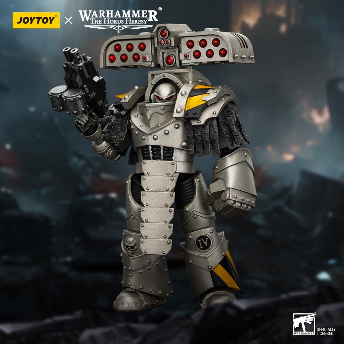 JOYTOY Warhammer 40k – Action Figure Iron Warriors Tyrant Siege Terminator Con Lanciarazzi – Scala 1/18 – Collezionismo 15+ - 4
