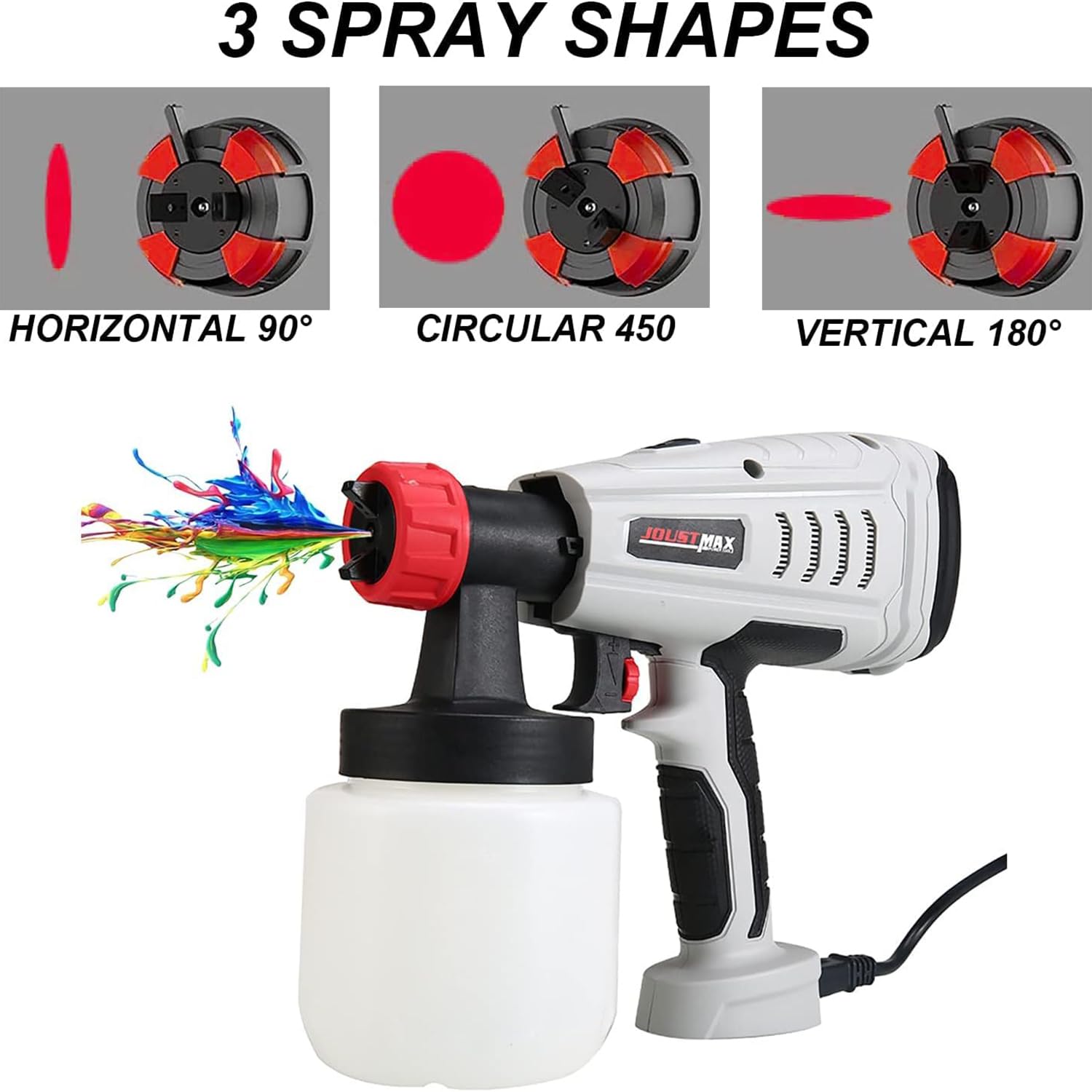 Pistola eléctrica de chocolate para decoración de postres, kit de decoración de pasteles con boquilla giratoria de 360°, 3 patrones para pasteles, chocolate, mousse, fácil de usar