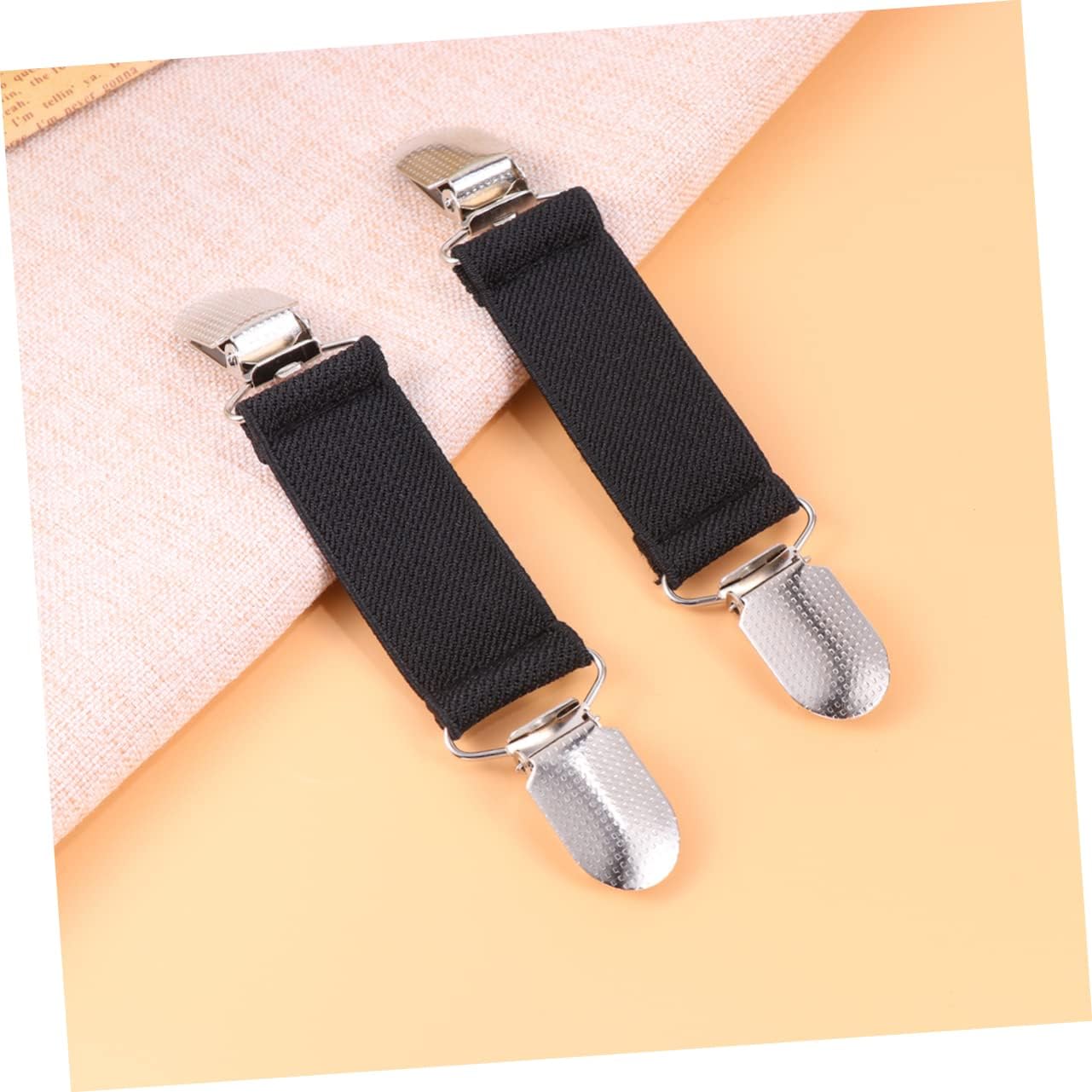 Cabilock 6pairs Non- Clips for Bed and Sofa Cushions Elastic Fixed Buckles Sturdy Alloy Grippers Black for Securing Upholstery and Preventing Slippage
