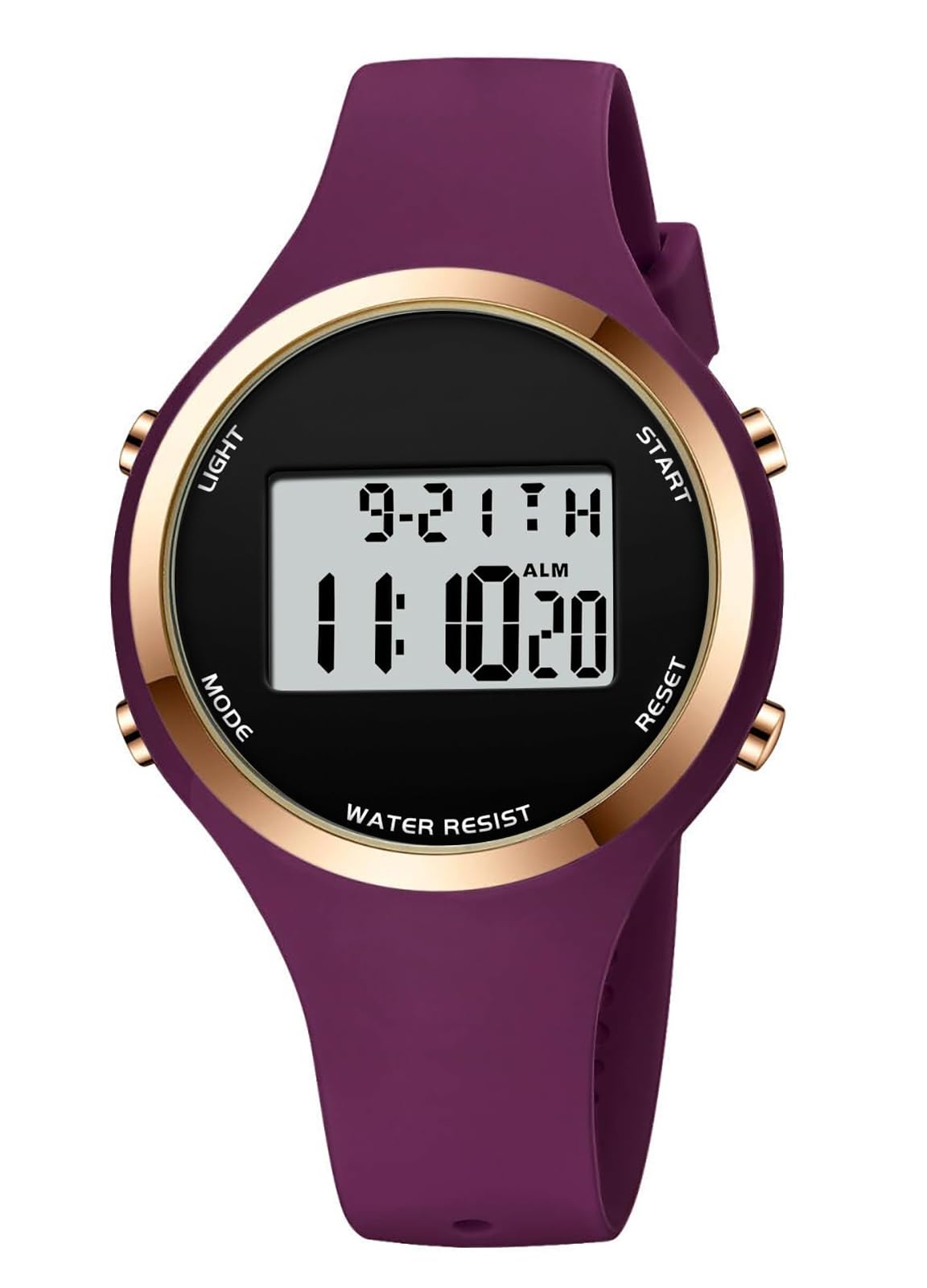 Photo 1 of XCZAP Outdoor Sport Watches Alarm Clock 5Bar Waterproof LED Digital Watch (Purple Red)