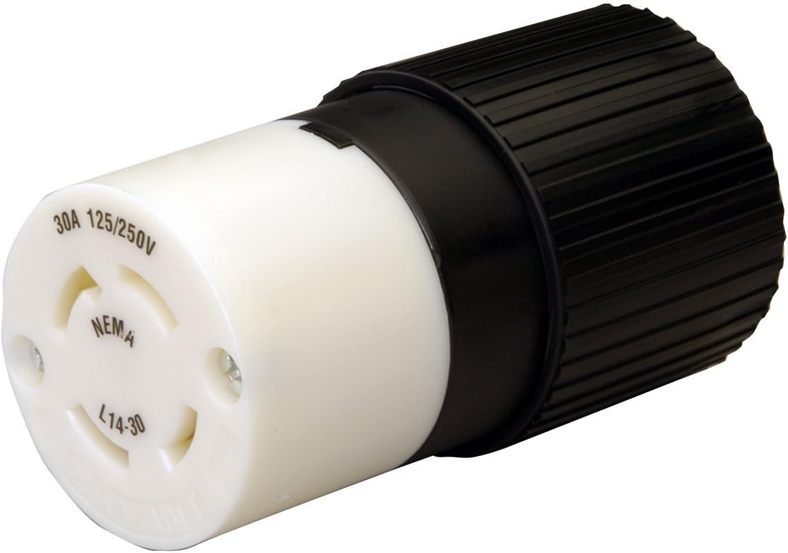 Reliance Controls L1430C L14-30C 30 Amp Generator Power Cord Connector For Up To 7,500 Watt Generators