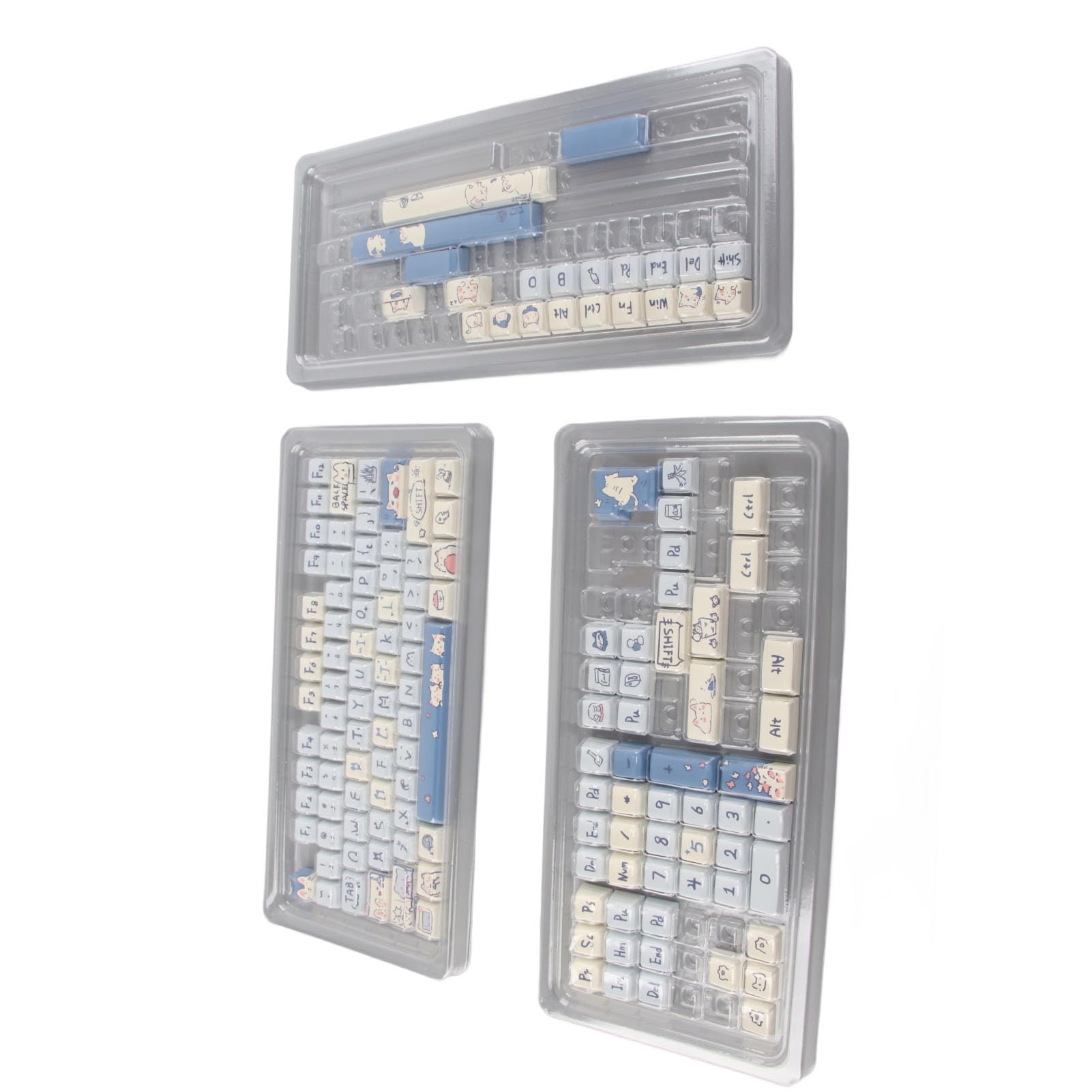CHICIRIS 148 tasti per tastiera PBT a sublimazione, stile cartone animato, design ergonomico per gli appassionati di gioco su PC (#2)