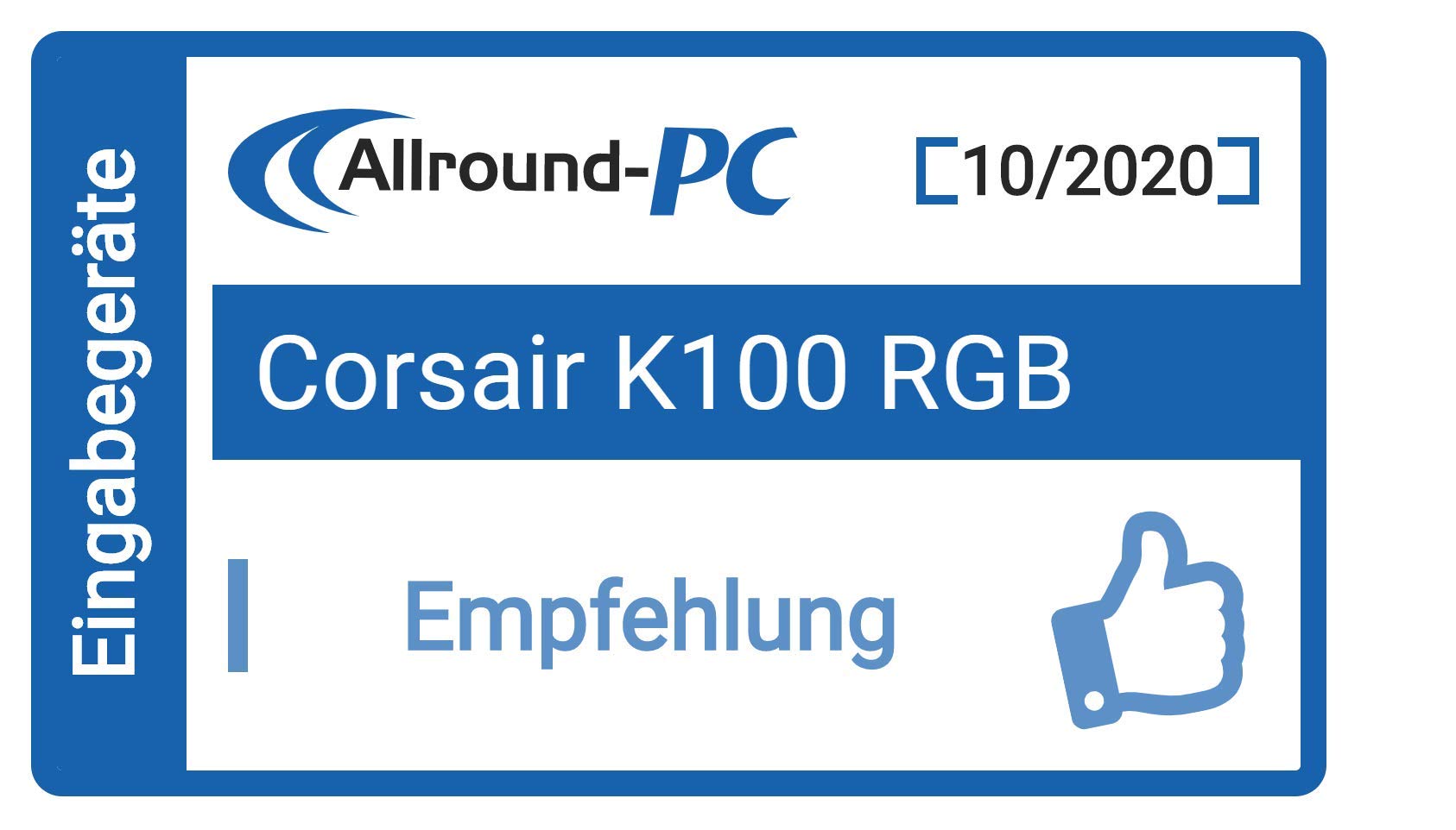 CORSAIR K100 RGB Optisch-Mechanische Gaming-Tastatur OPX Linear PBT Double-Shot QWERTZ DE Schwarz