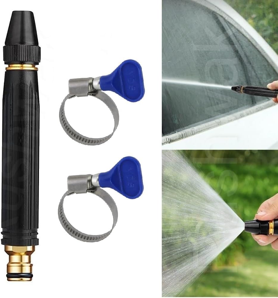High Pressure Washer, Water Spray Gun for Car Wash Bike Washing Gun for 1/2" Hose Pipe High Pressure Water Gun Nozzle Adjustable Car Washer Gun Brass Jet Water Spray Nozzle for Garden&Window,