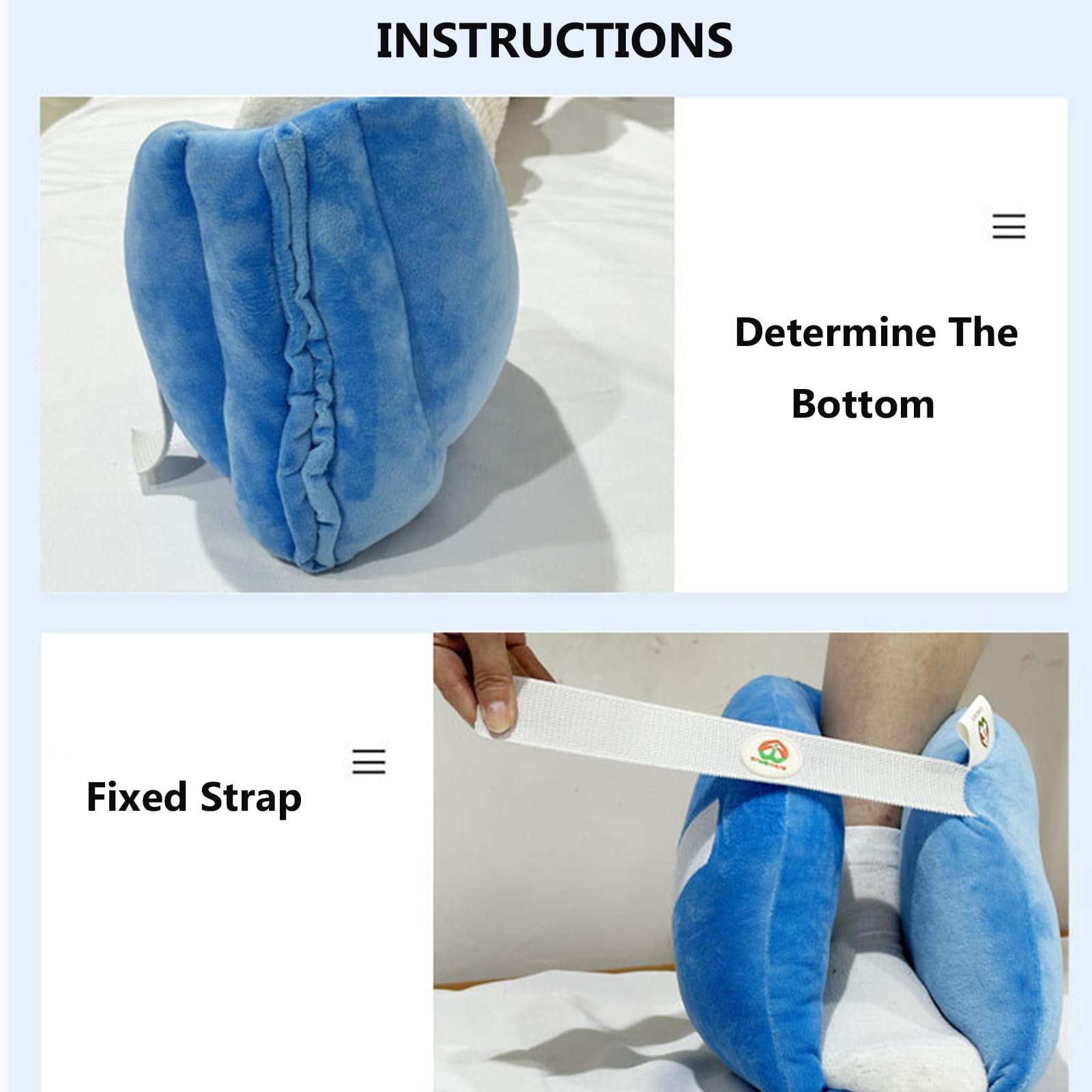 Protectores De Talón Para Aliviar La Presión Y Las Escaras, Cojines Para El Talón Para Aliviar El Dolor Del Talón, Almohada De Apoyo Para Los Pies, 1 Unidad, Azul