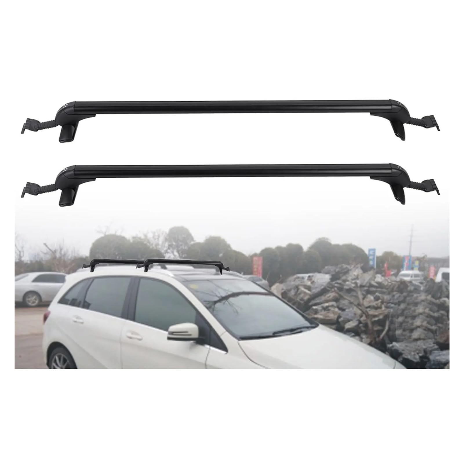 Car Top Luggage Roofs Rack Universal Cross-Bar Aluminium Car Top Rack Rooftop Luggage Canoe Kayak Carrier Frame