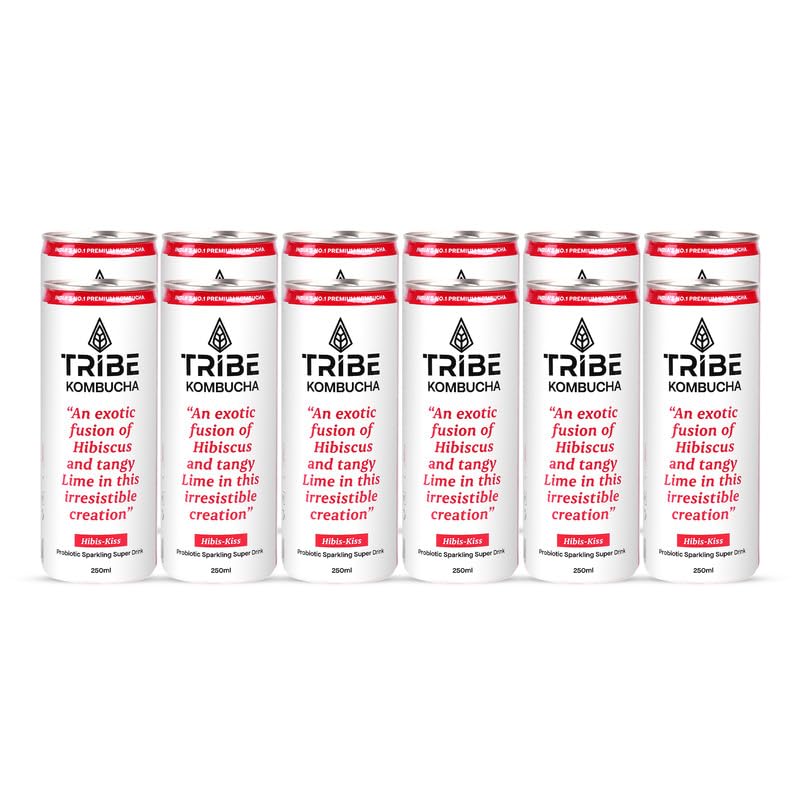 Tribe Kombucha Naturally Sparkling Probiotic Super Drink| Hibiscus & Lemon | Gut Friendly | Gluten free | Immunity Booster | Antioxidant and Hydration | Hibiscus | 250 ML (Hibiscus, 2) (B0D7ZVHFHX) Amazon Price History, Amazon Price Tracker