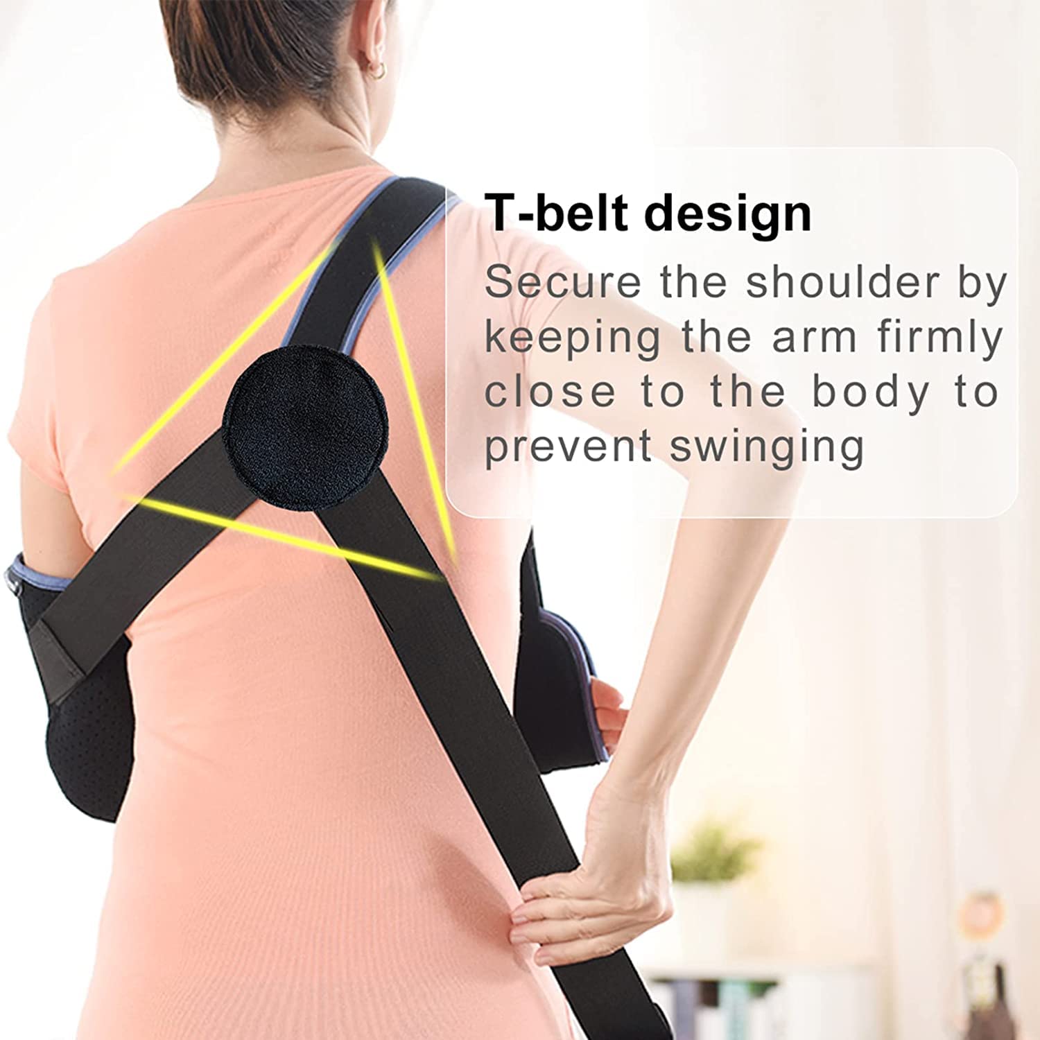 Eslinga De Brazo Ligero Diseño De Soporte Triangular Soporte De Hombro Ajustable Transpirable Soporte De Brazo para Fractura O Dislocación, Fijación De Fractura De Codo