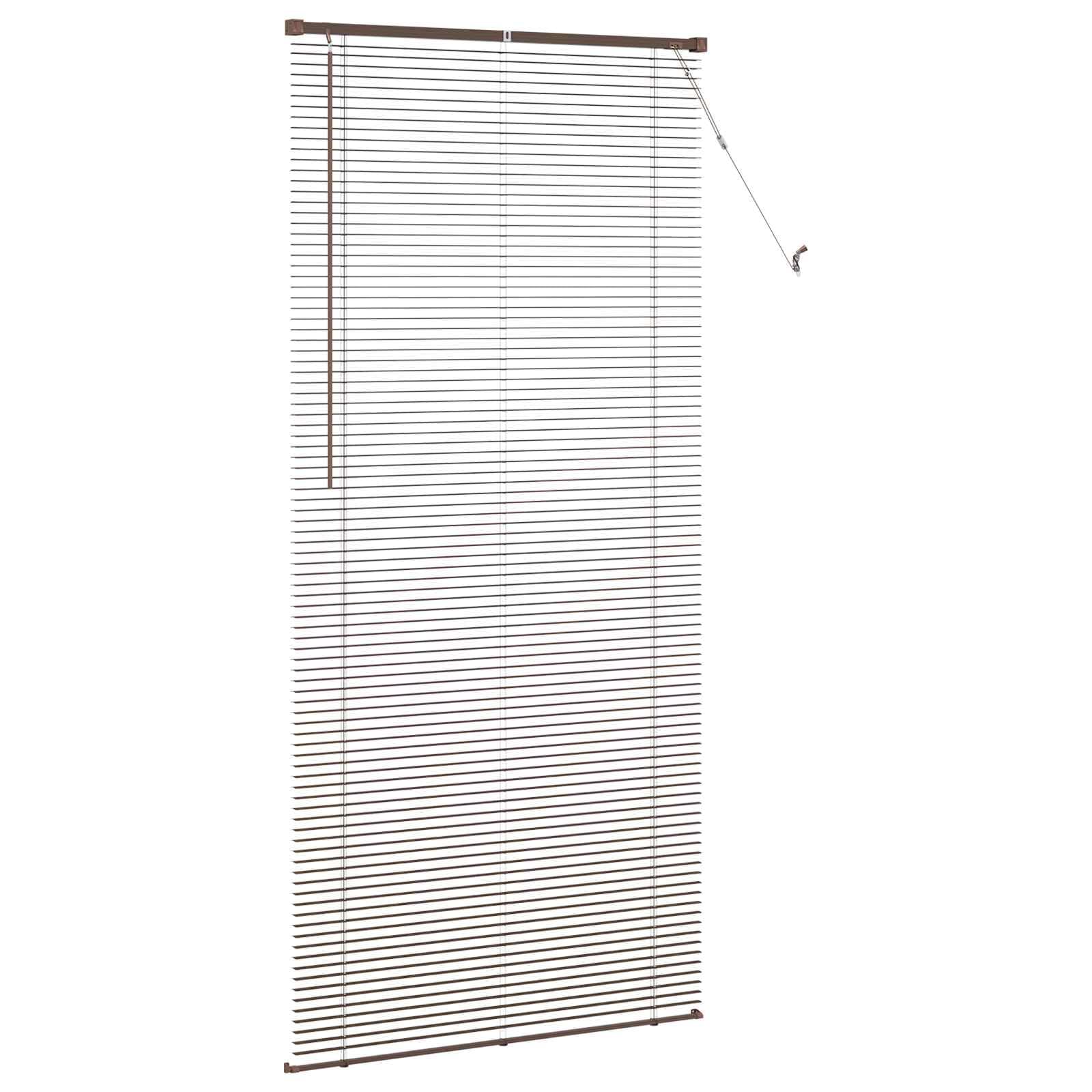 Store vénitien Marron foncé en PVC 213 x 90 cm avec Motif, Stores pour fenêtres intérieures, Stores occultants, Stores sans perçage, Stores à lamelles pour Maison, Stores à Tirer