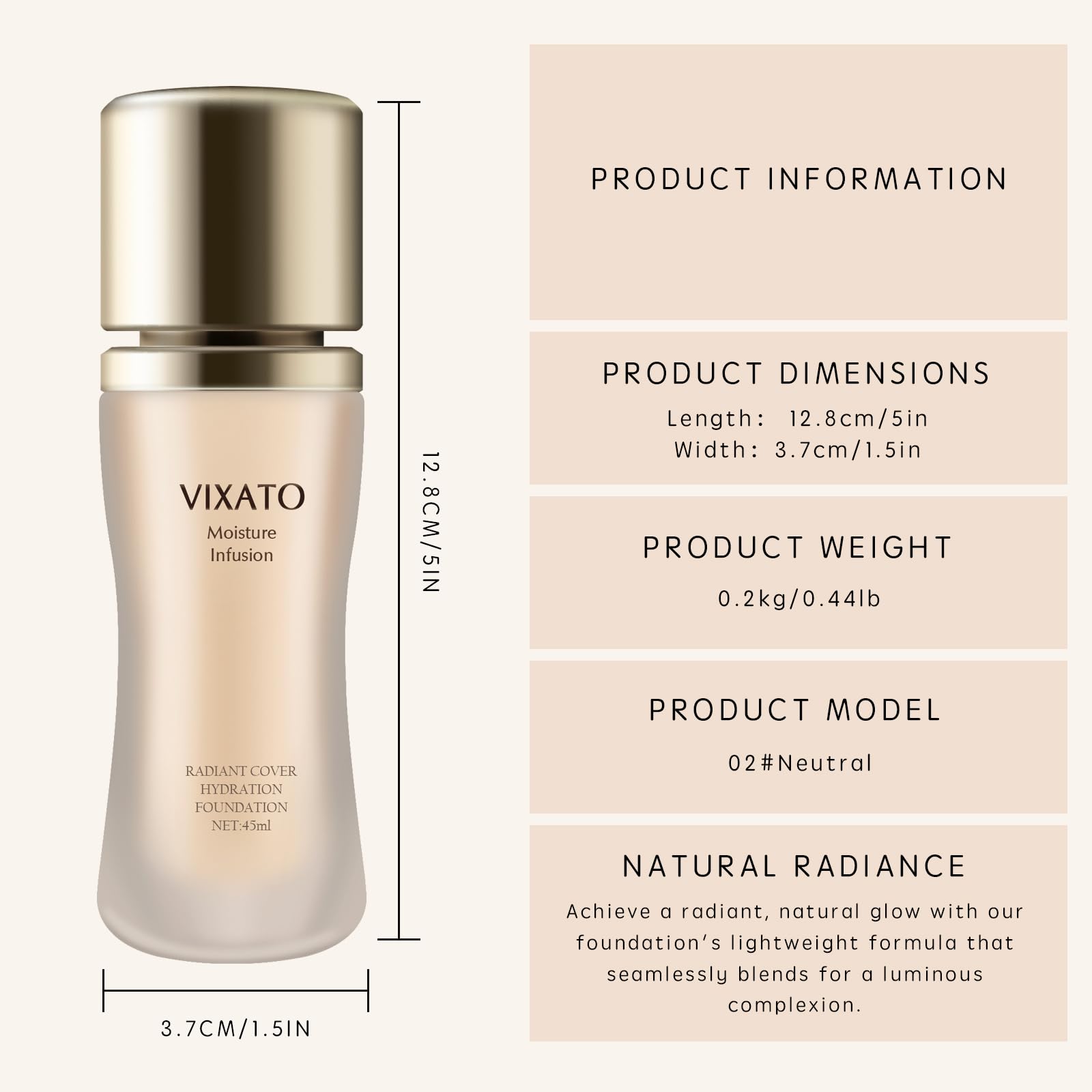 Amazon.com : VIXATO Foundation Concealer, 2025 New Full Coverage