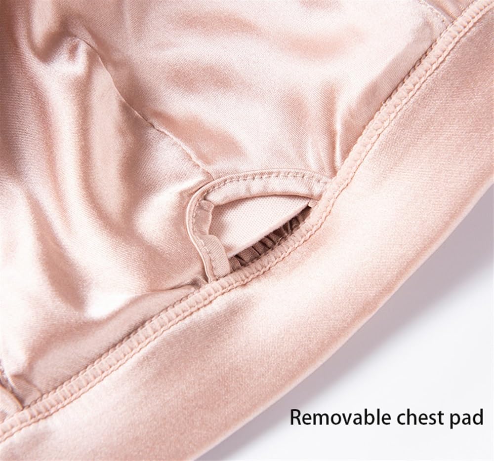 Reggiseno Da Donna Sexy In Raso Di Seta, Sottile E Liscio Con Coppa A Triangolo Francese, Bralette In Seta Di Gelso Per Intimo Fresco E Confortevole Estivo