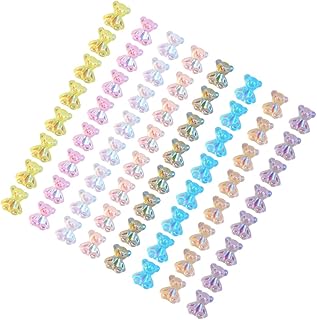 Abaodam 64 Peças De Unhas Aurora Bear Acessórios Para Unhas Amuletos De Unhas Strass Para Unhas Decorações De Unhas Decoração De Arte De Unhas Strass Transparentes Strass Adereços Resina