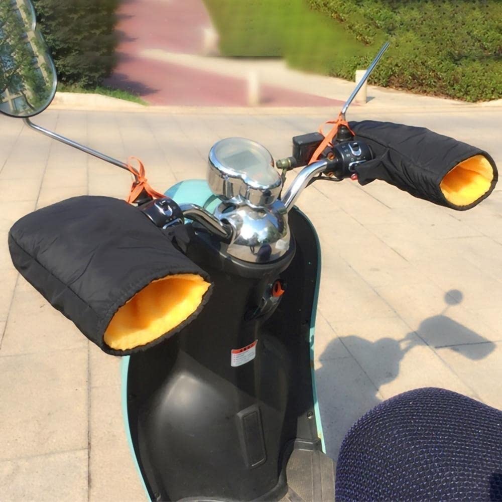 Rękawice motocyklowe Ciepłe rękawice motocyklowe z odblaskowym paskiem Wiatroszczelne Wodoodporne Ciepłe rękawice motocyklowe Kierownica kierownicy Osłona dłoni