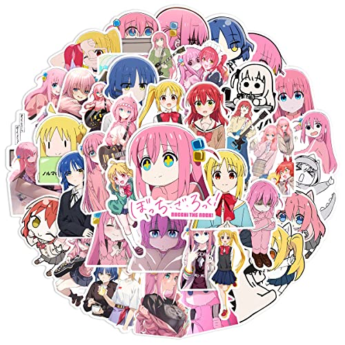 50 Pcs Anime BOCCHI The Rock! Stickers for Laptop,Bumper,Skateboard,Water Bottles,Computer,Phone,Anime Sticker Pack for Kids/Teen - Image 2