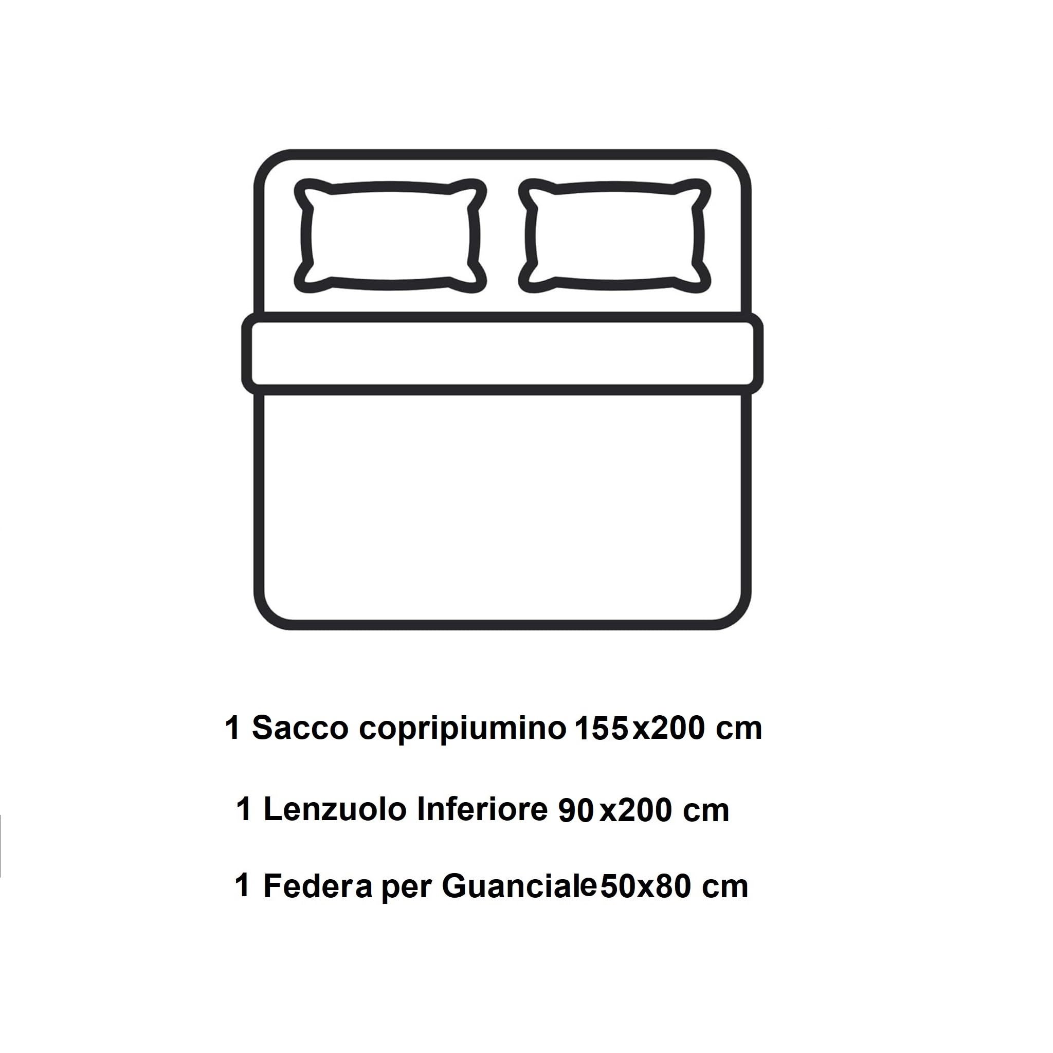 Bassetti completo Copripiumino Singolo Art. Toys in 100% Cotone Made in Italy – Sacco copripiumone, Lenzuolo con angoli e Federa
