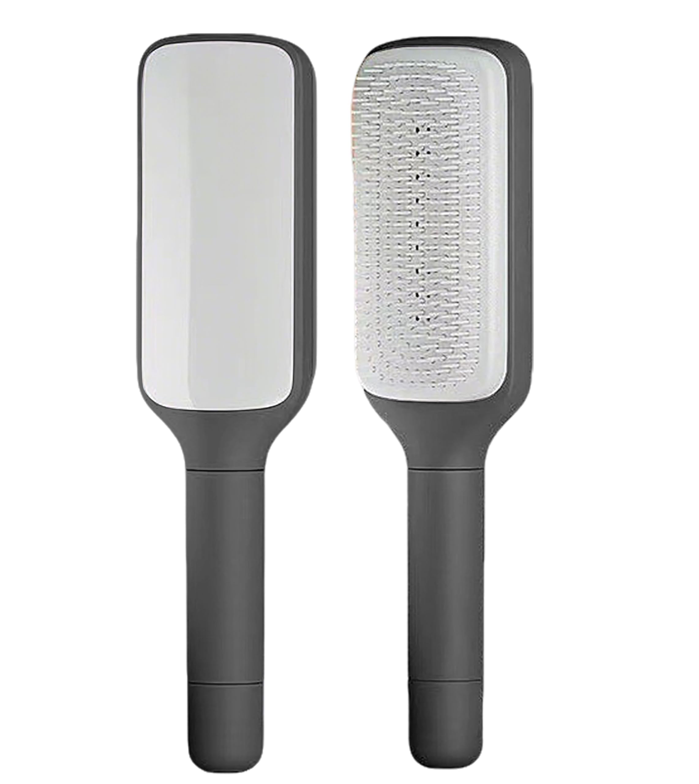 Self Cleaning Hair Brush hair brush with Retractable Bristles for Women Long Hair Thick Hair (Grey)