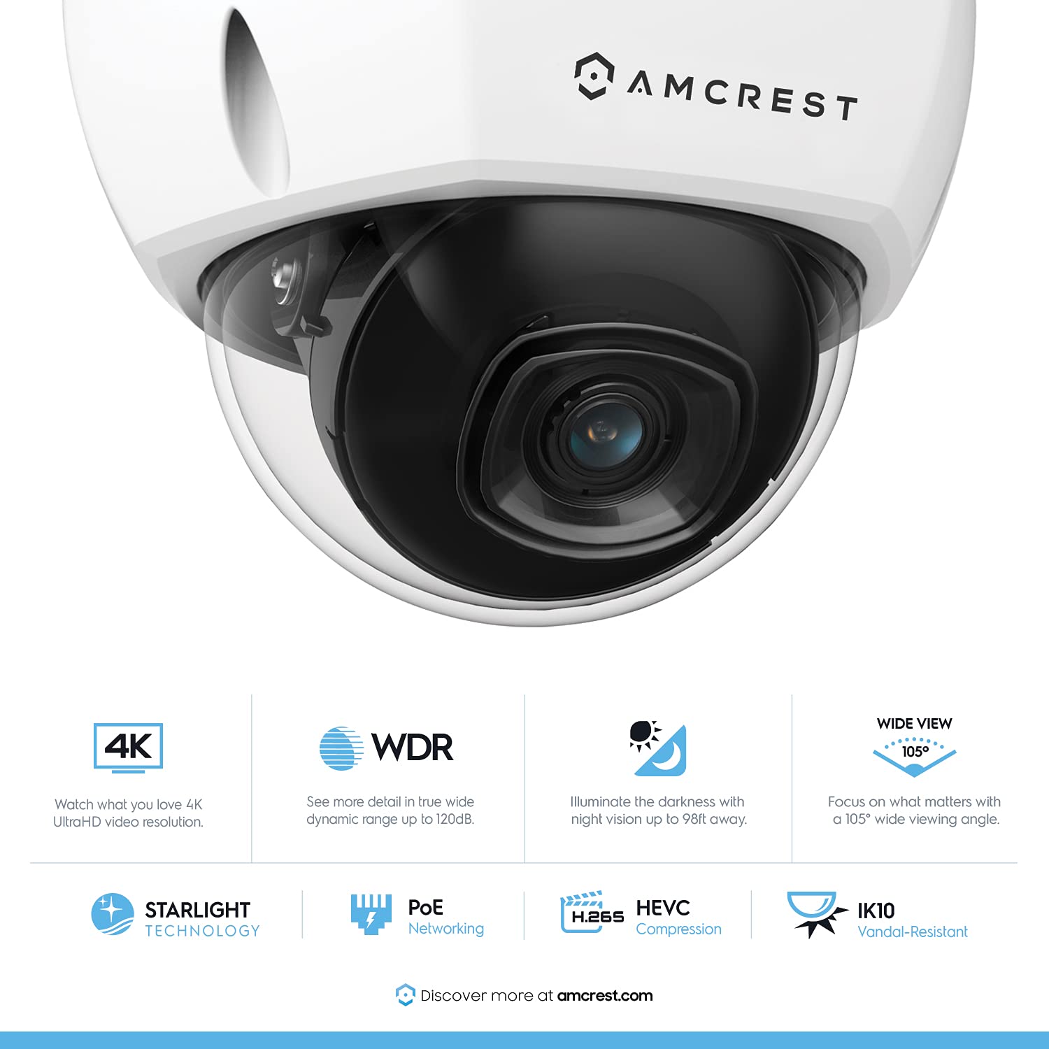 Amazon.com : Amcrest UltraHD 4K (8MP) Outdoor Security POE IP