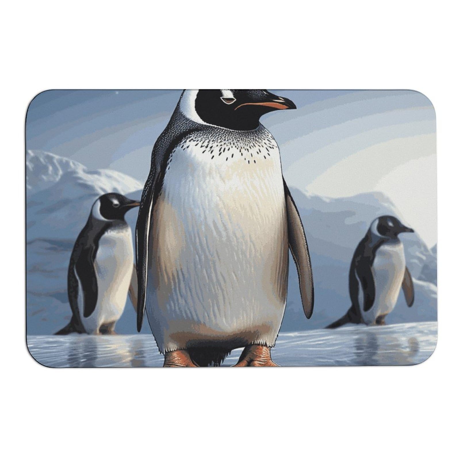 Tapis absorbant pingouin 60x40 cm de sol antidérapant intérieur