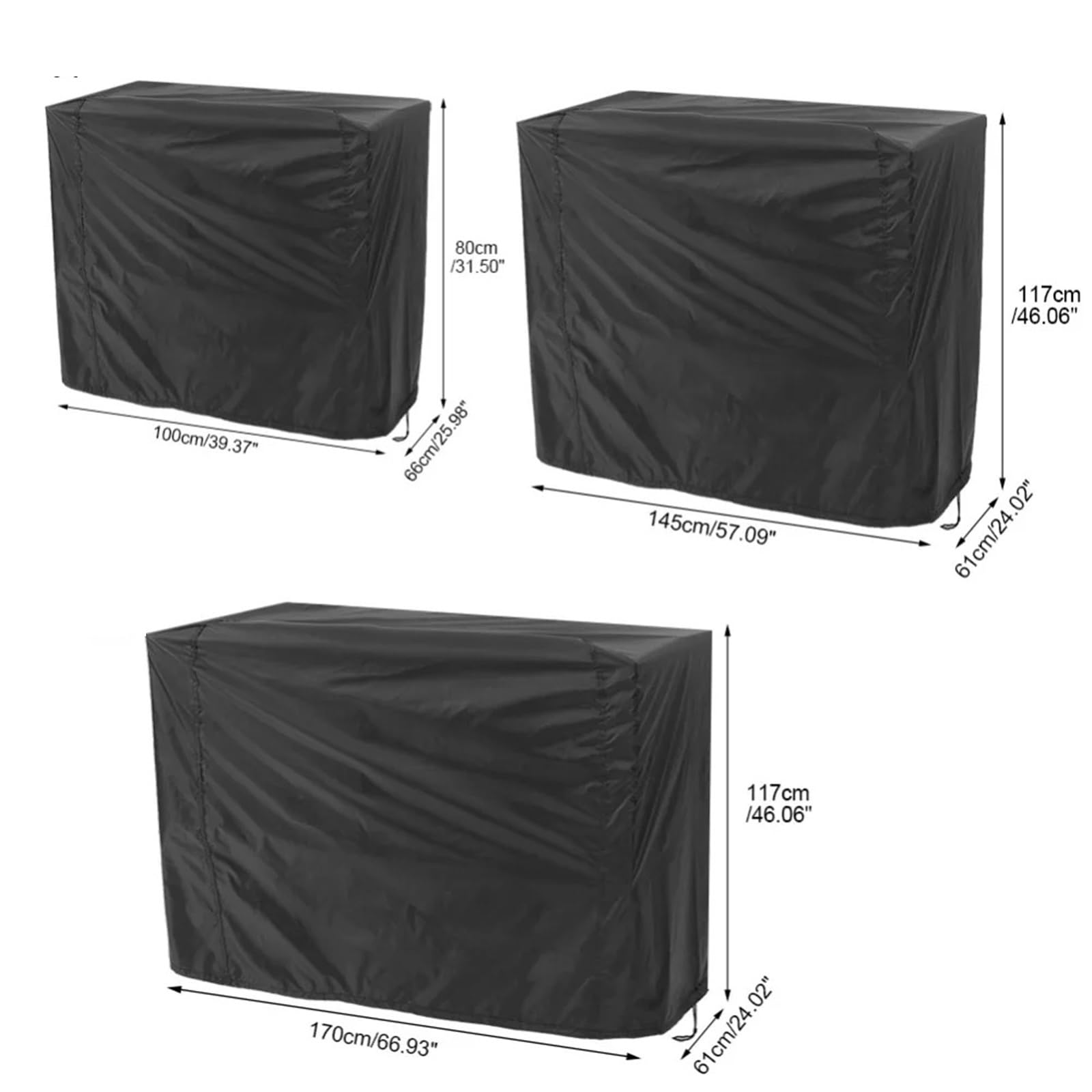 Funda Barbacoa Cubierta Impermeable for Barbacoa, Tela de Fibra de poliéster, Cubierta Grande for Barbacoa a Gas, Cubierta Protectora for Parrilla de Patio(145x61x117cm)