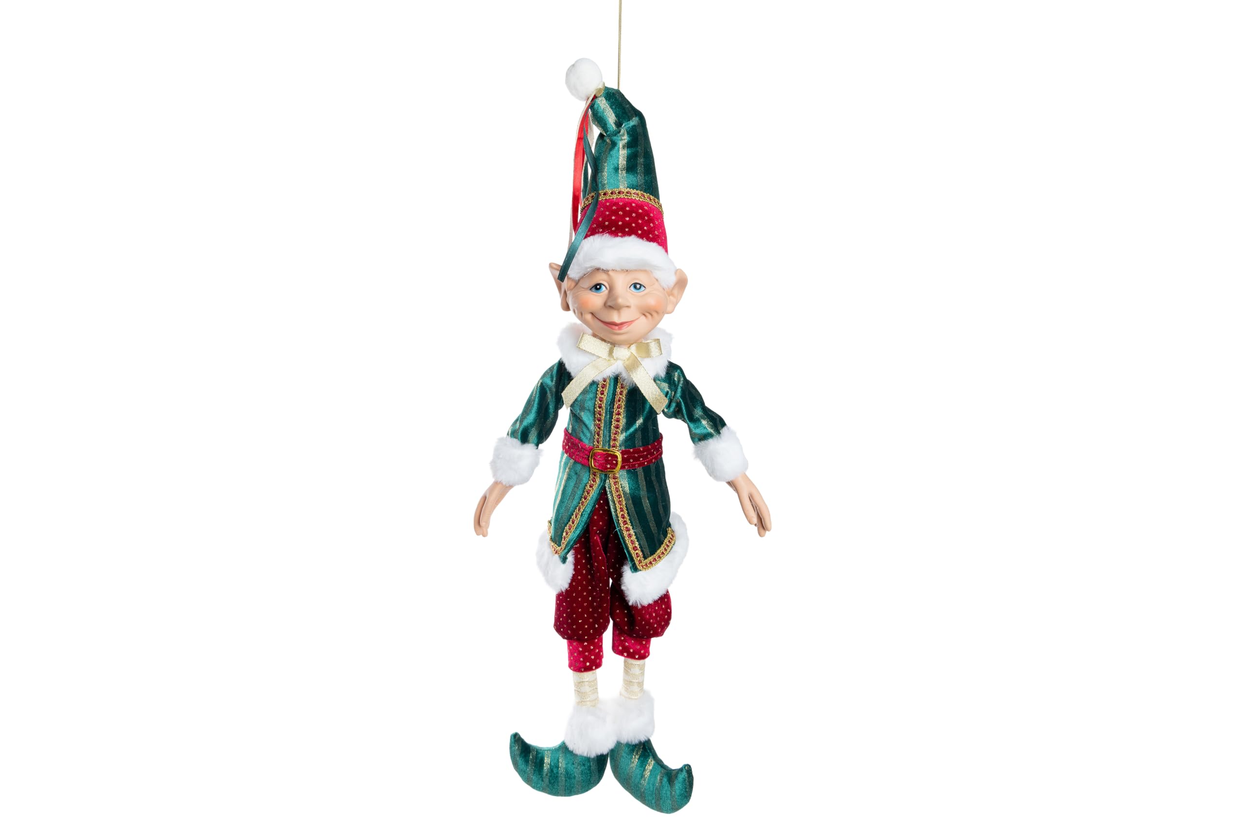 Figurine elfe de Noël 70cm grand lutin en tissu à offrir pour les fêtes
