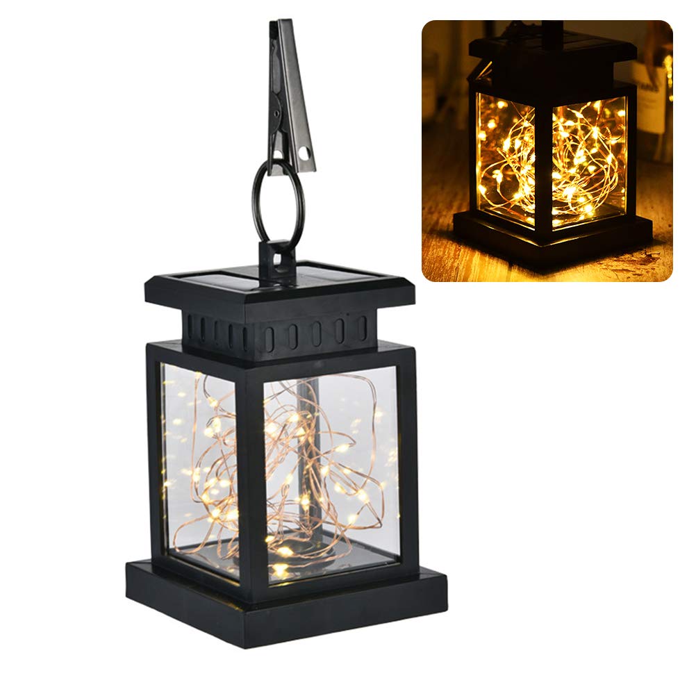 Solar Lantern Lights 7LM Patio Solar Lights Automatic Lighting Backyard Solar Lanterns Warm White Light Garden Decor Outdoor Decorative (As Shown)
