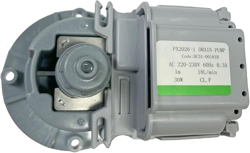 Miniatura 2 de Mytkoj Para las piezas del motor de la bomba de drenaje de la lavadora PX2026-1 DC31-00181B de Samsung PX2026-1, CA 220-230V 60Hz 0.3A